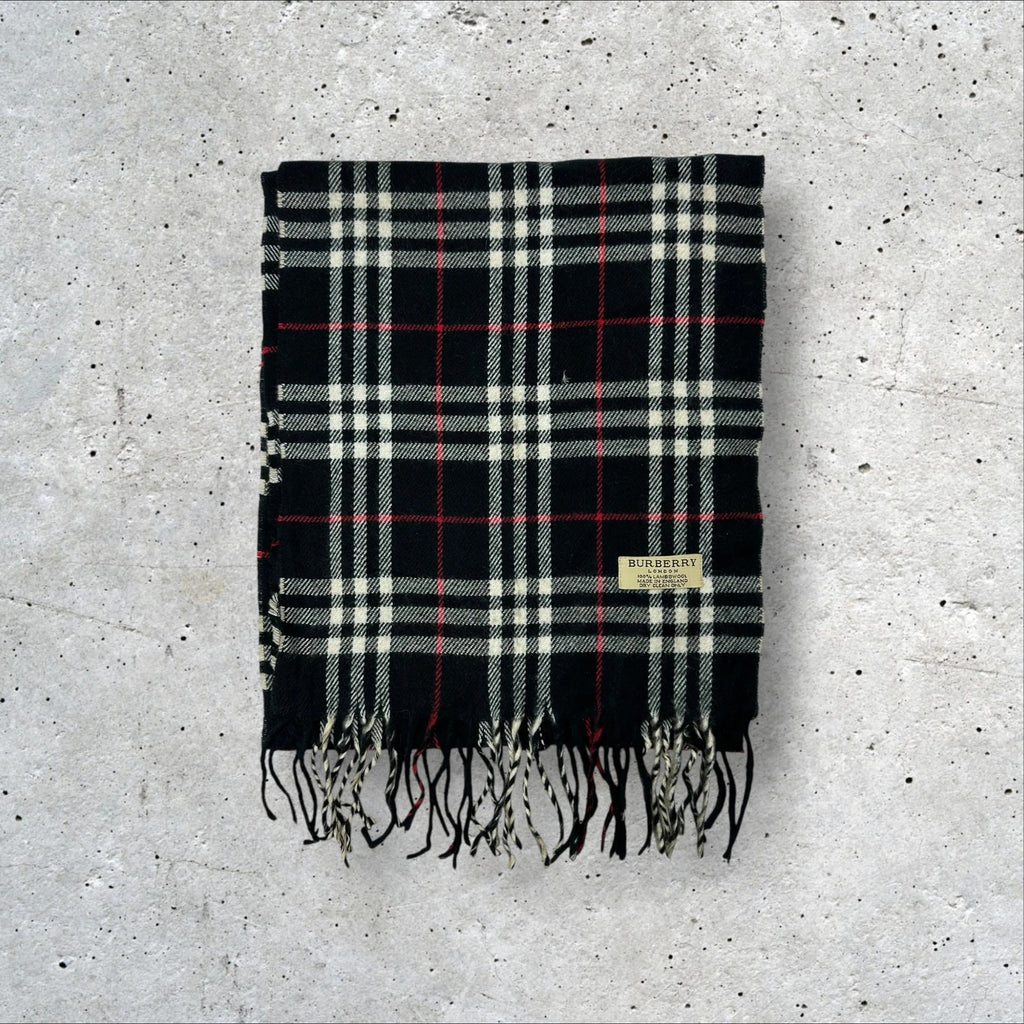 Burberry Scarf - Black/Red