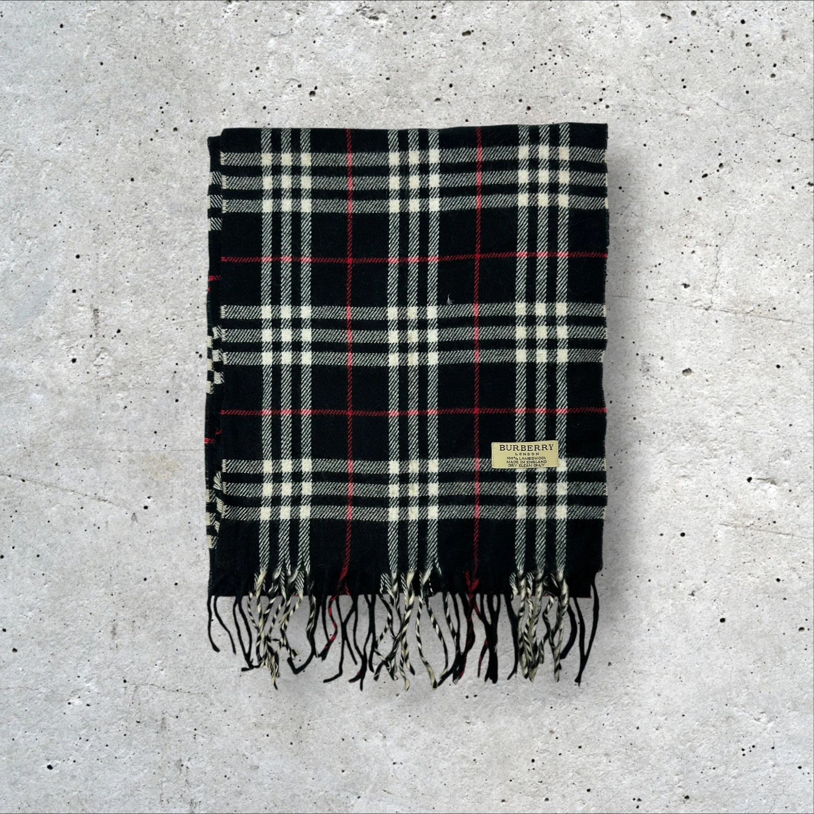 Burberry Scarf - Black/Red