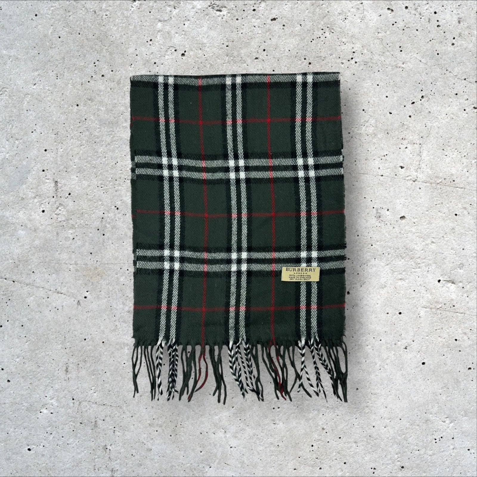 Burberry Scarf - Grey/Red