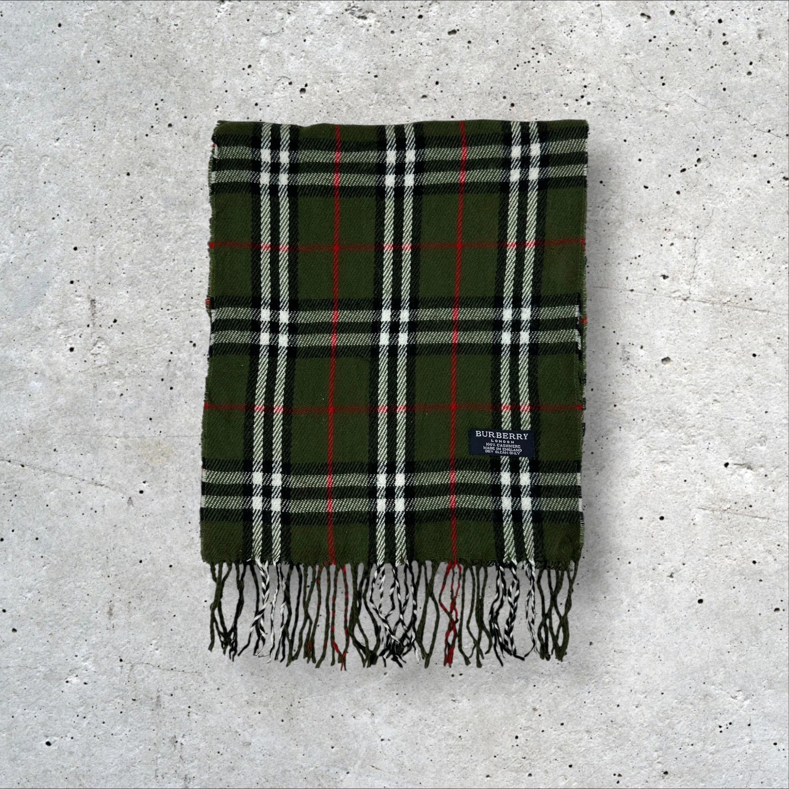 Burberry Scarf - Green/Red