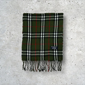 Burberry Scarf - Green/Red