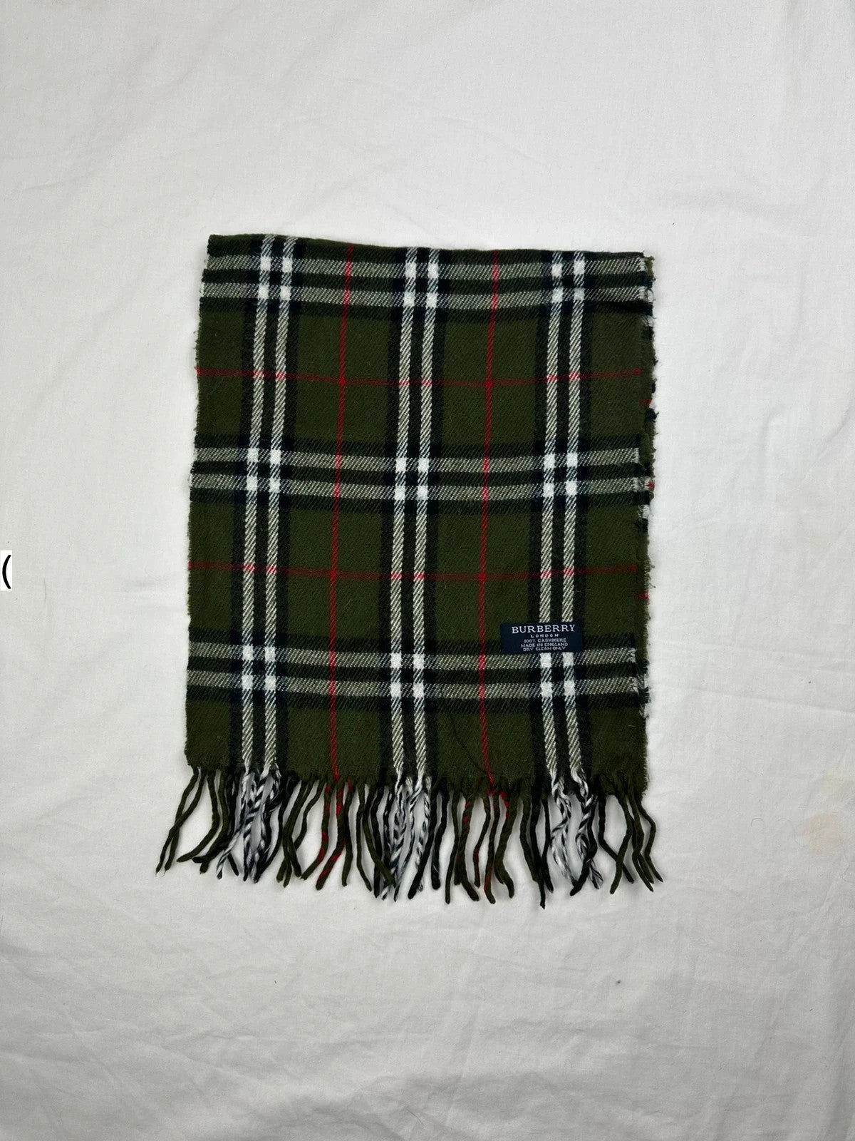 Burberry Scarf - Green/Red