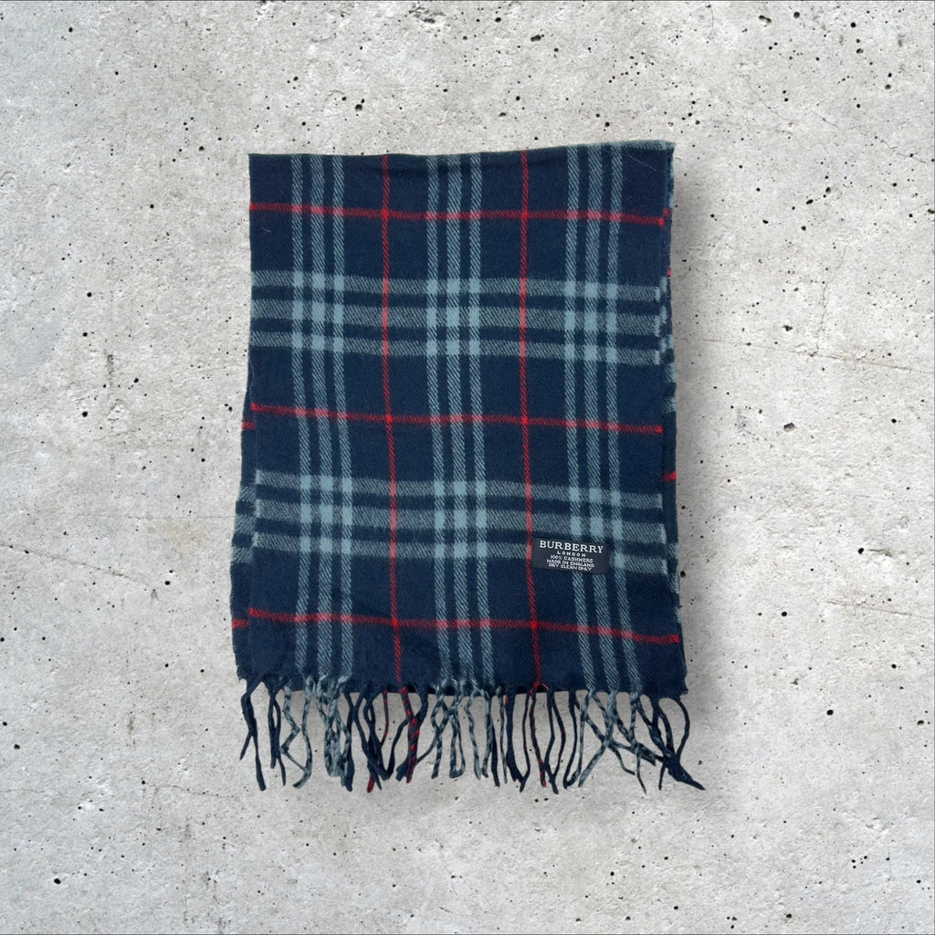 Burberry Scarf - Navy/Red