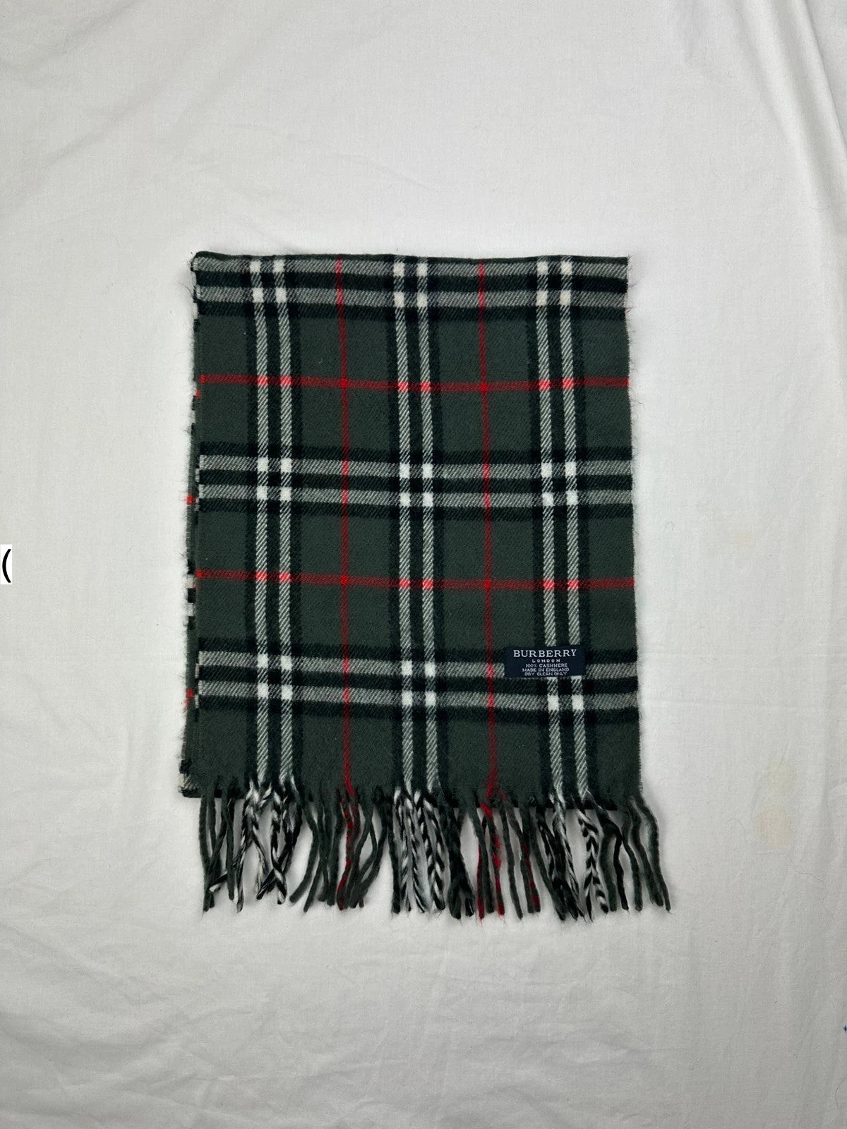 Burberry Scarf - Grey/Red