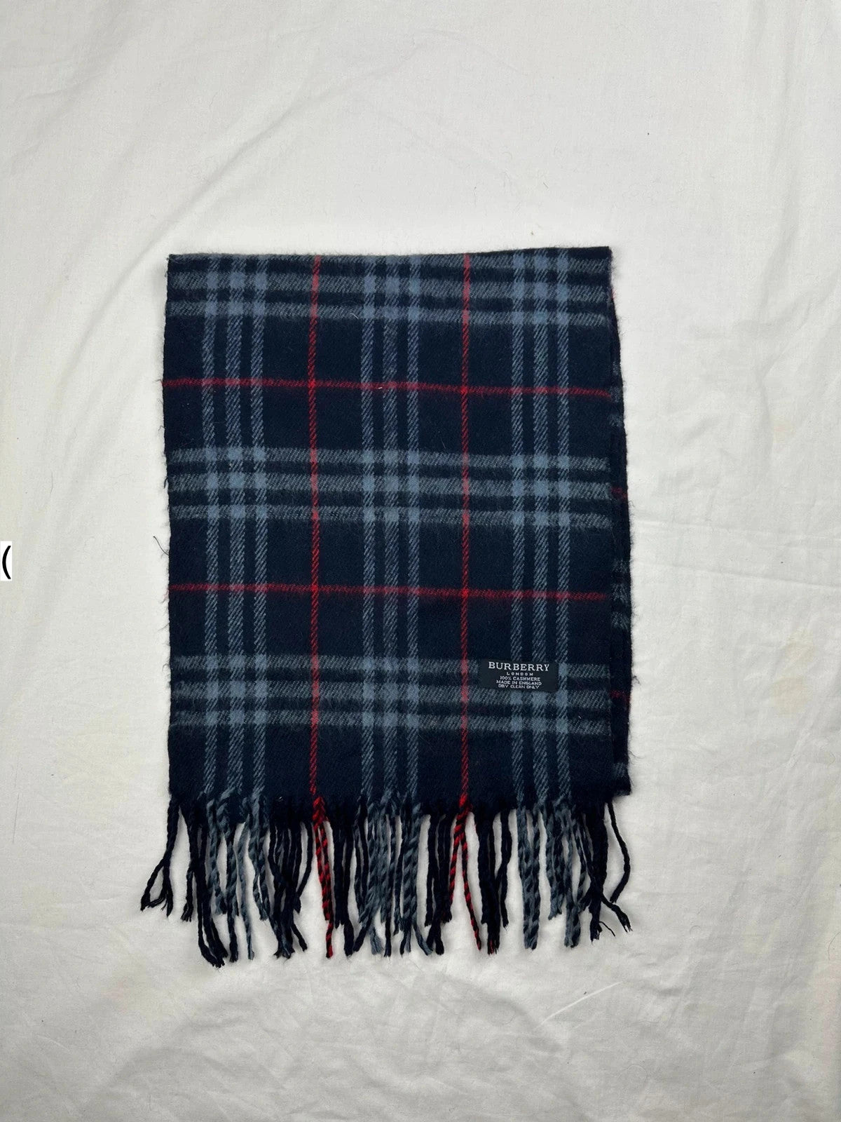Burberry Scarf - Navy/Red