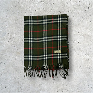 Burberry Scarf - Green/Red