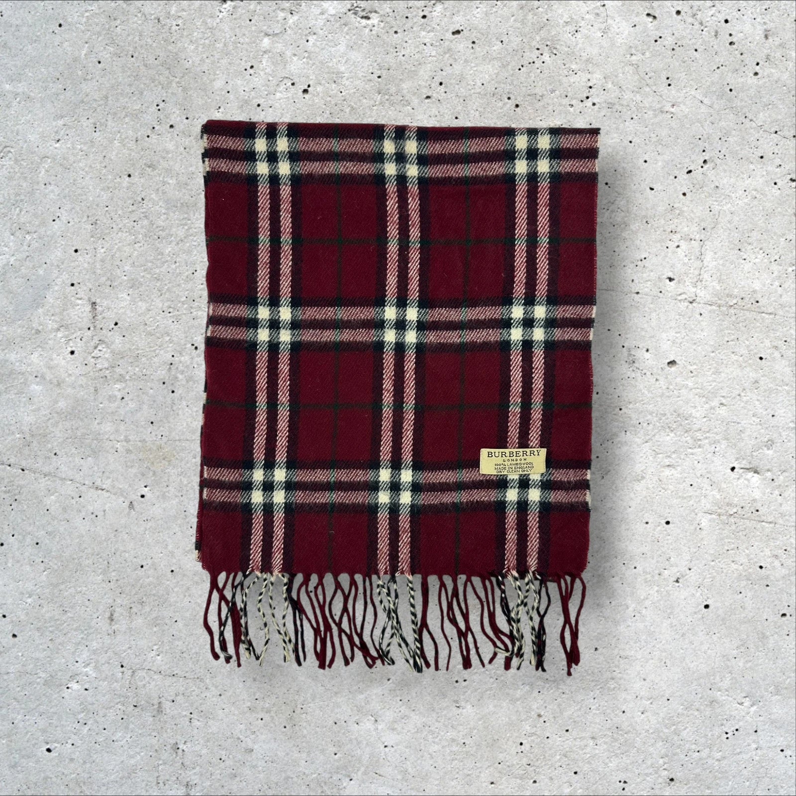 Burberry Scarf - Maroon/Red
