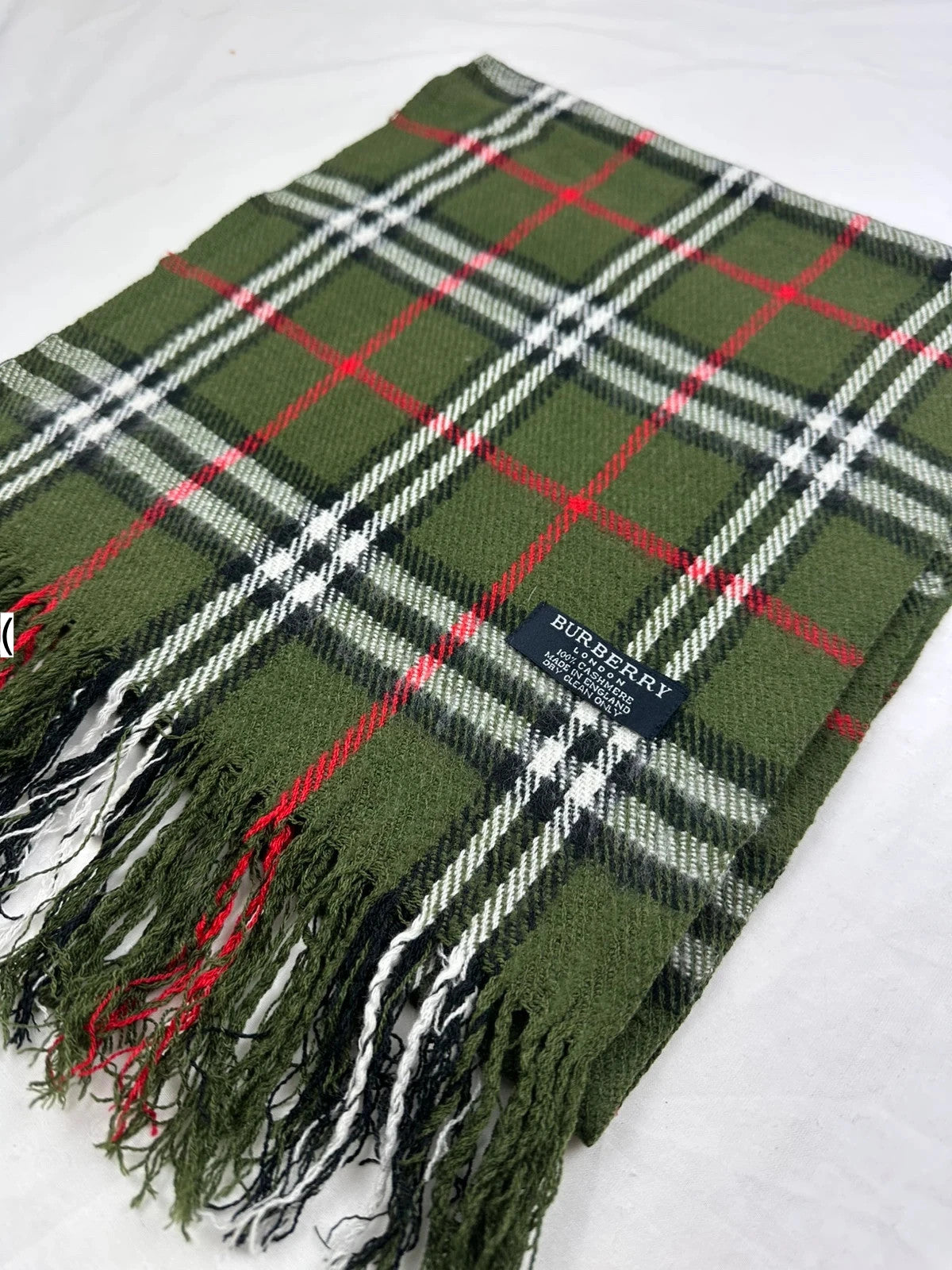 Burberry Scarf - Green/Red