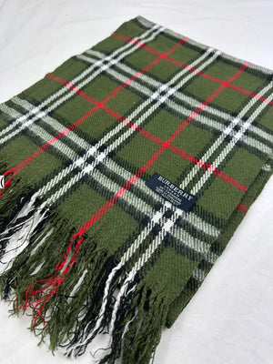 Burberry Scarf - Green/Red