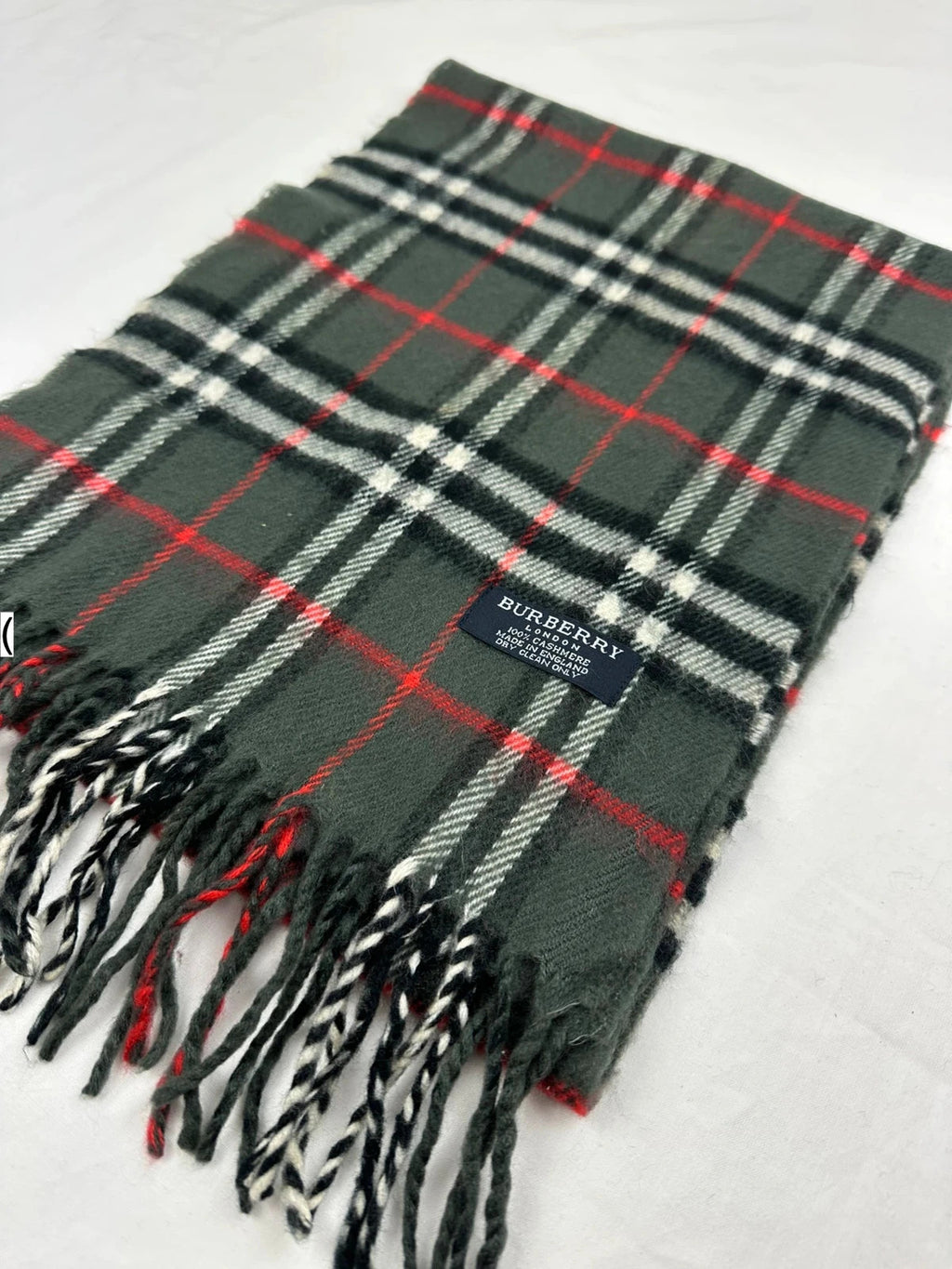 Burberry Scarf - Grey/Red
