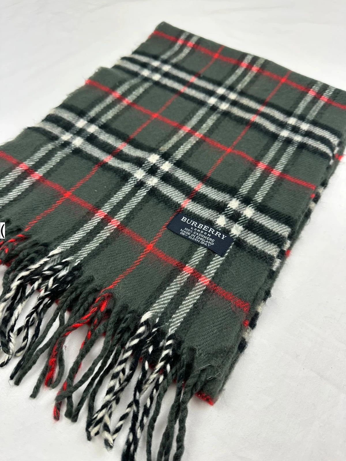 Burberry Scarf - Grey/Red