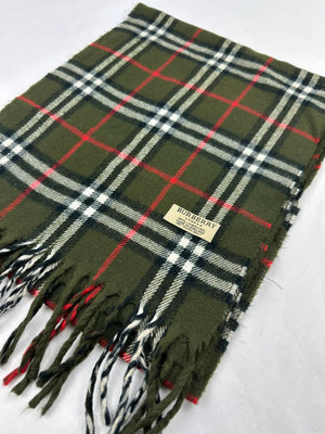 Burberry Scarf - Green/Red