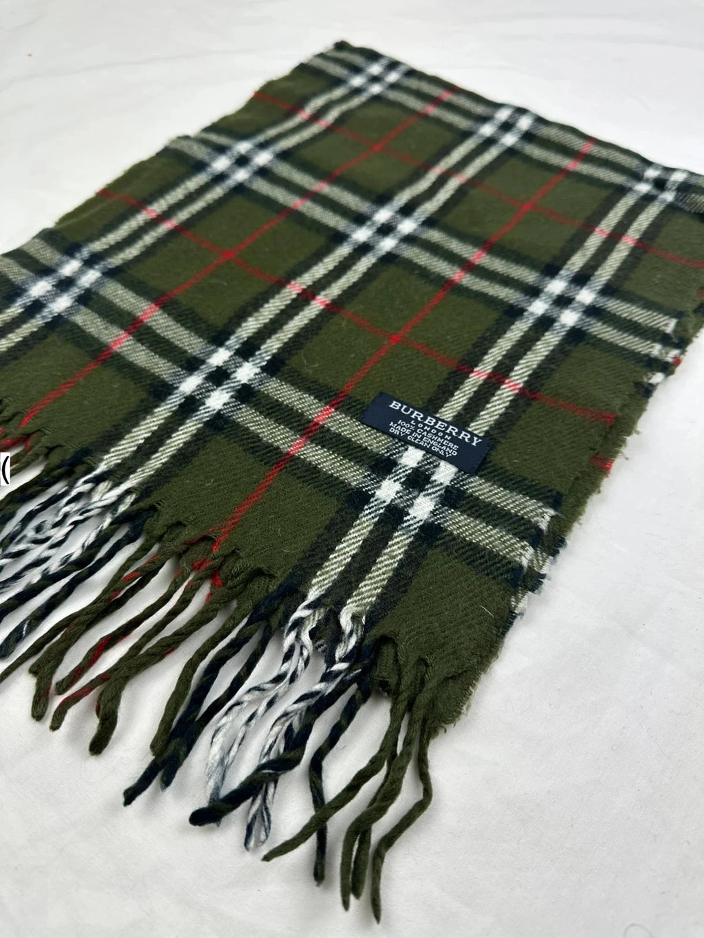 Burberry Scarf - Green/Red