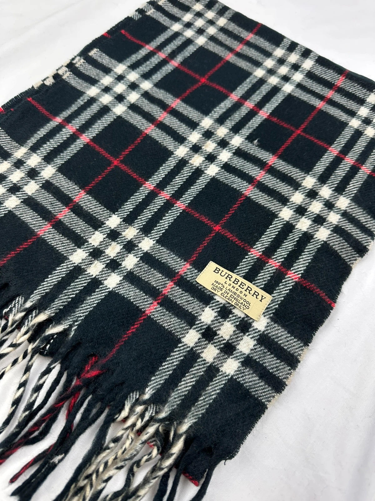 Burberry Scarf - Black/Red