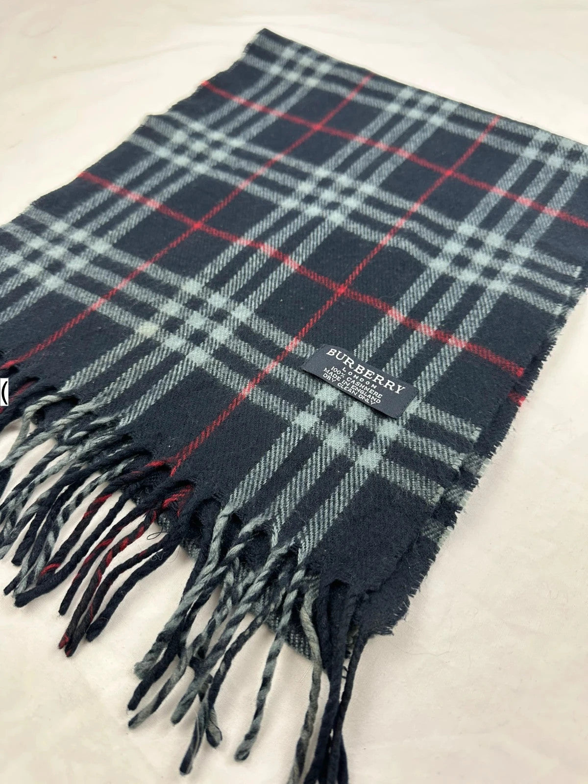 Burberry Scarf - Red/Navy