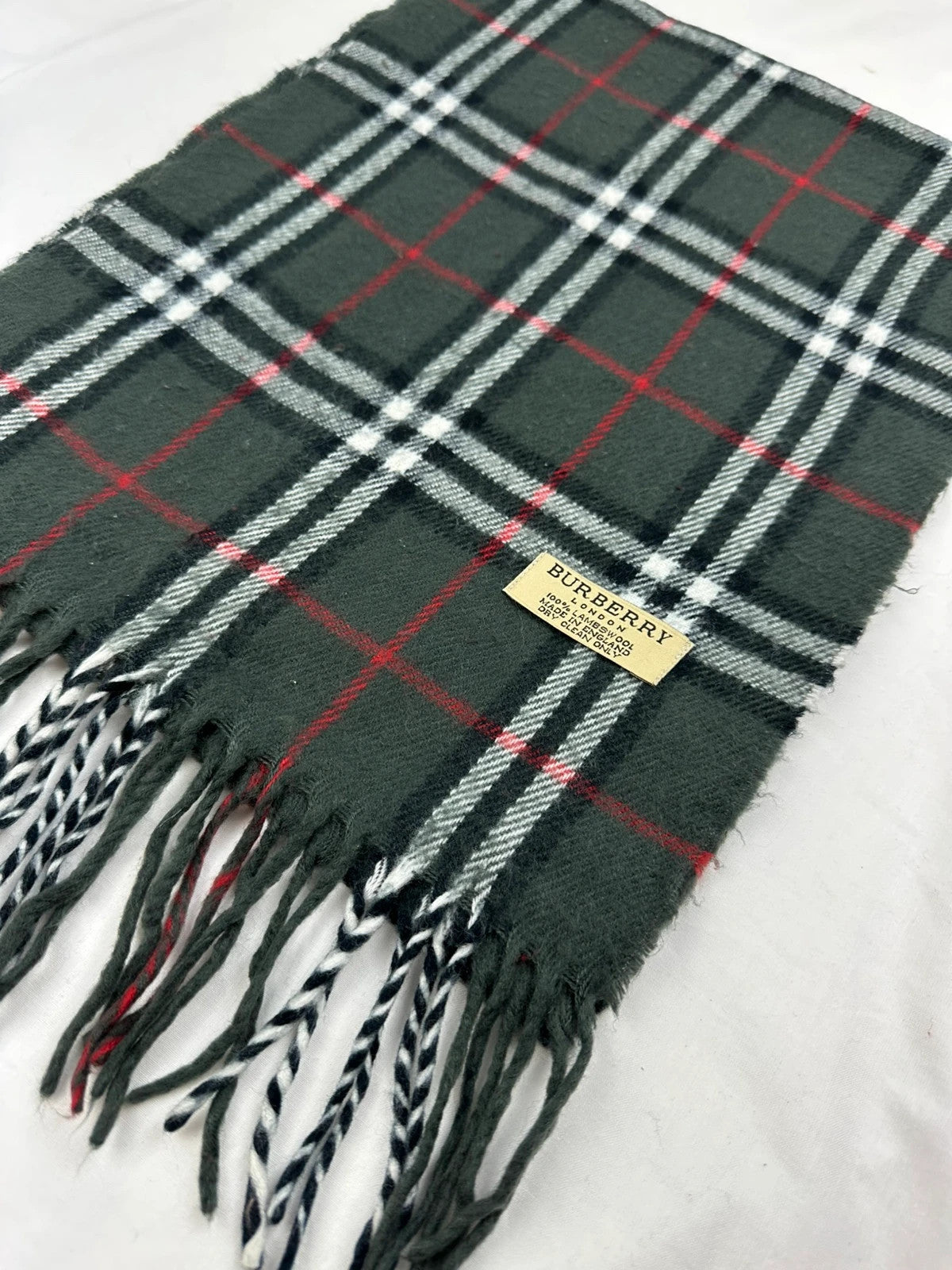Burberry Scarf - Grey/Red