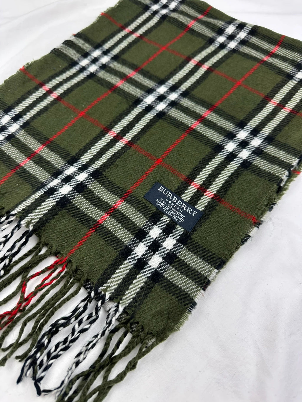 Burberry Scarf - Green/Red