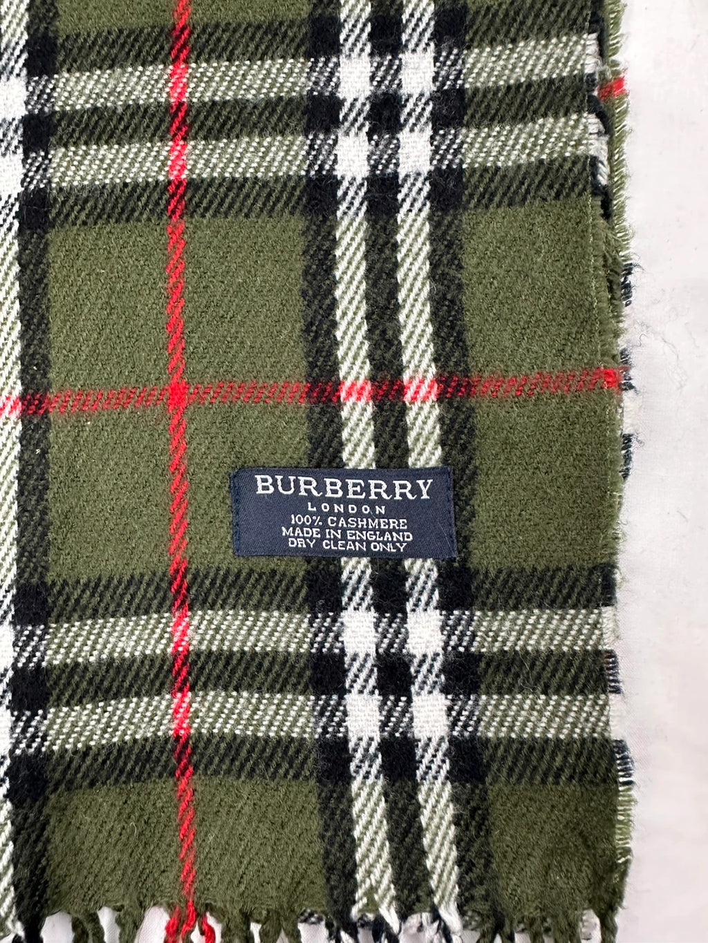Burberry Scarf - Green/Red