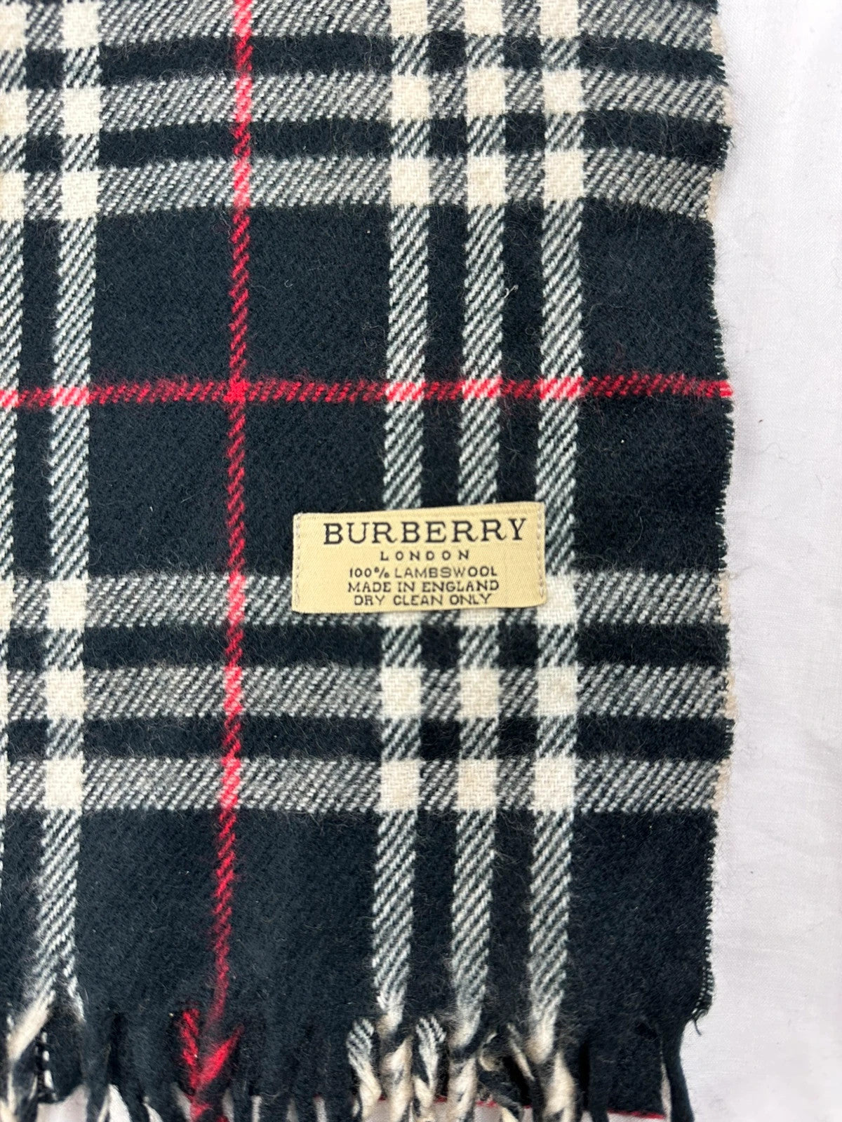 Burberry Scarf - Black/Red
