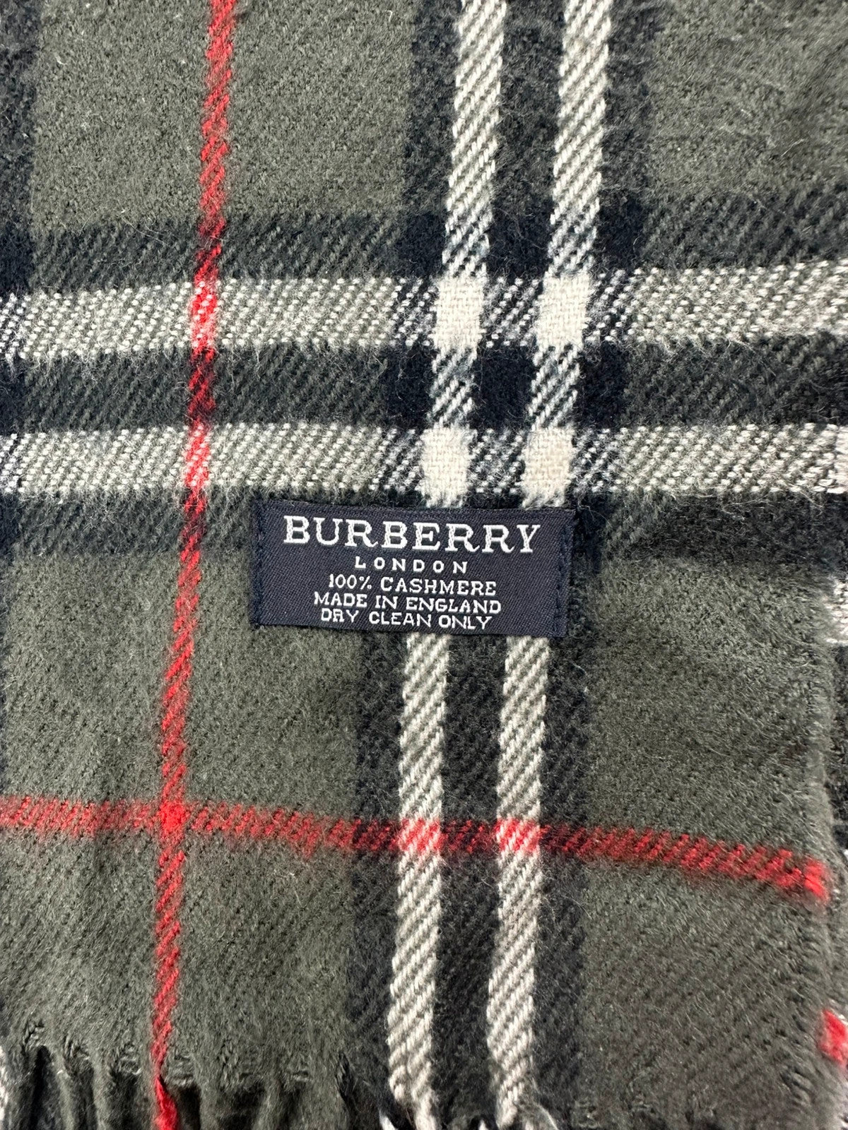 Burberry Scarf - Grey/Red