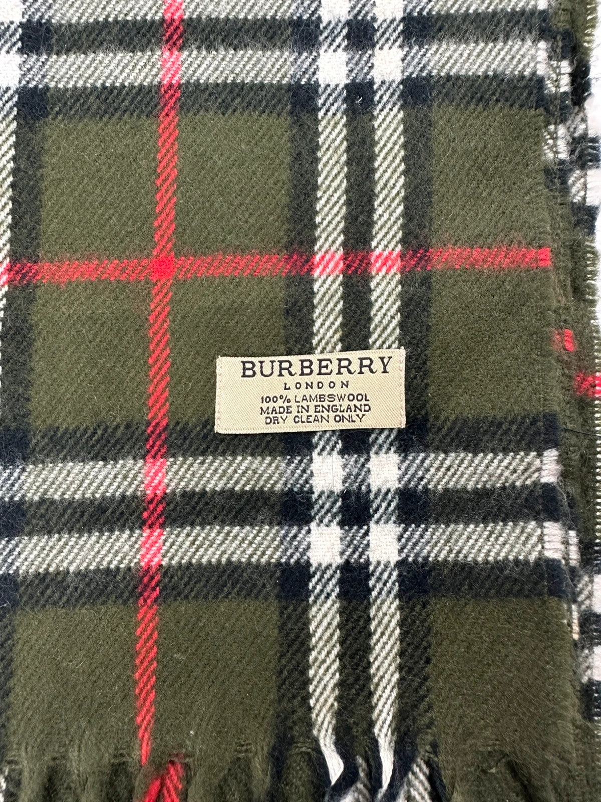 Burberry Scarf - Green/Red