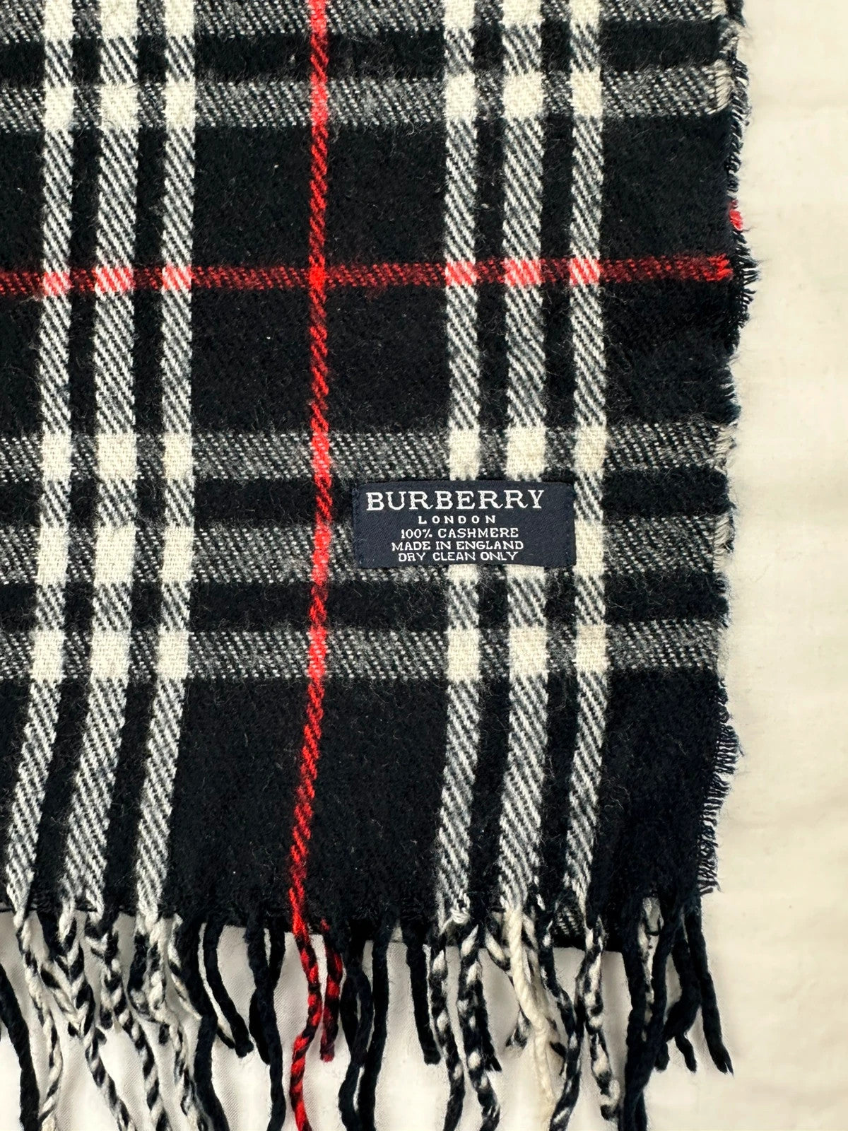 Burberry Scarf - Black/Red