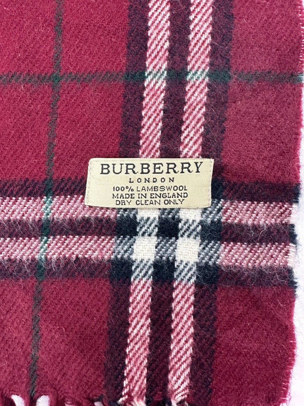 Burberry Scarf - Maroon/Red