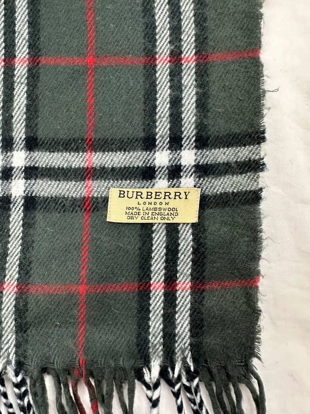 Burberry Scarf - Grey/Red