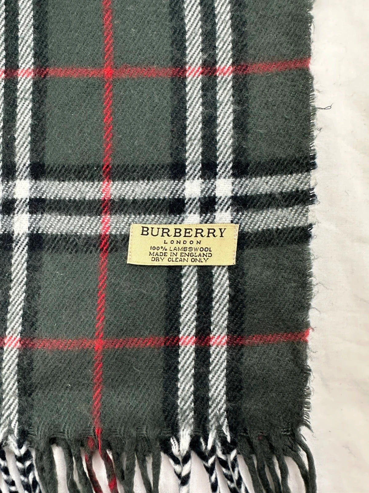 Burberry Scarf - Grey/Red